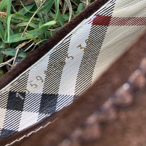 BURBERRY Ballet Flats Suede w/Leather Nova Check Soles, Size 39 EU - 8 to 8.5 US - Picture 4 of 5